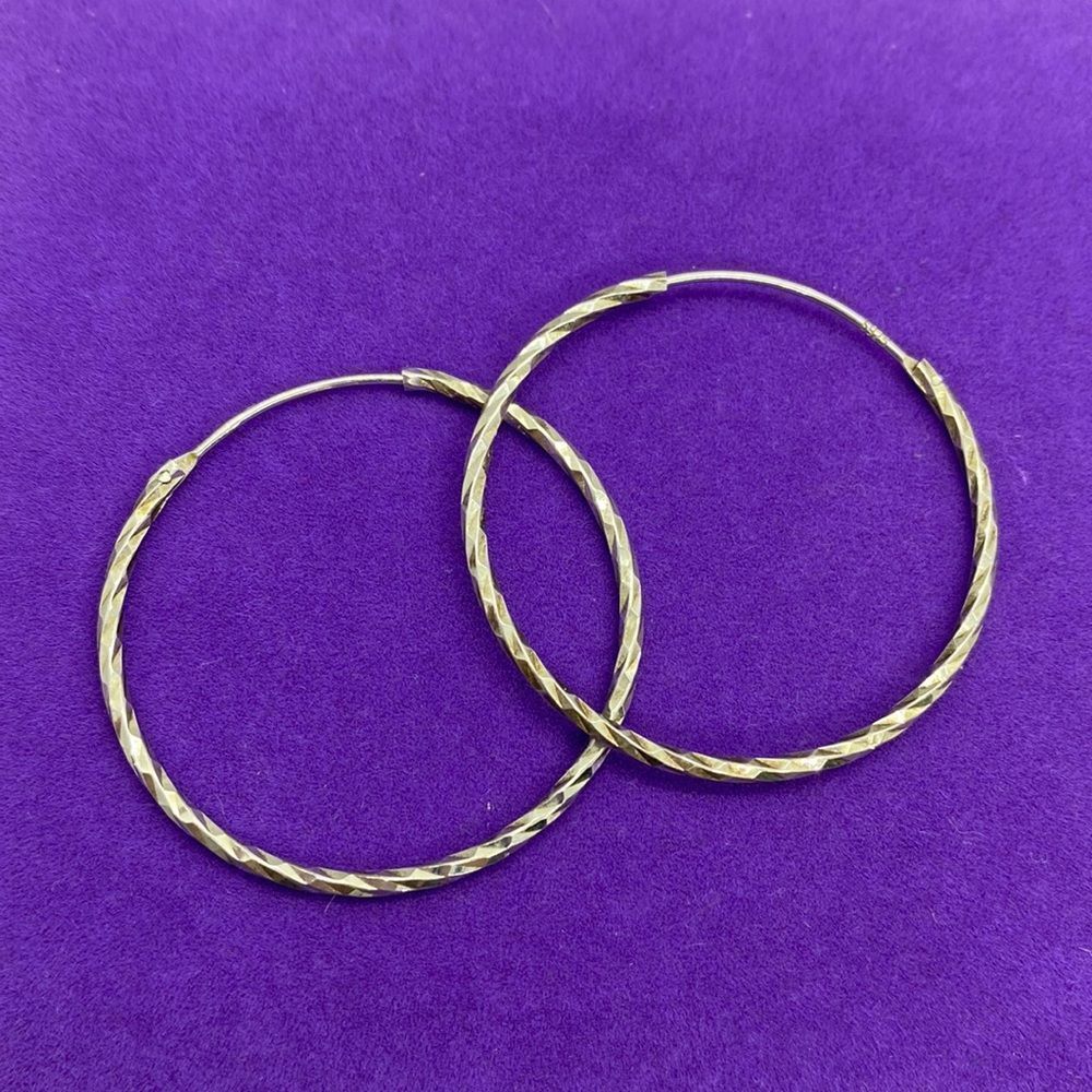 Elegant Sterling Silver Hoop Earrings